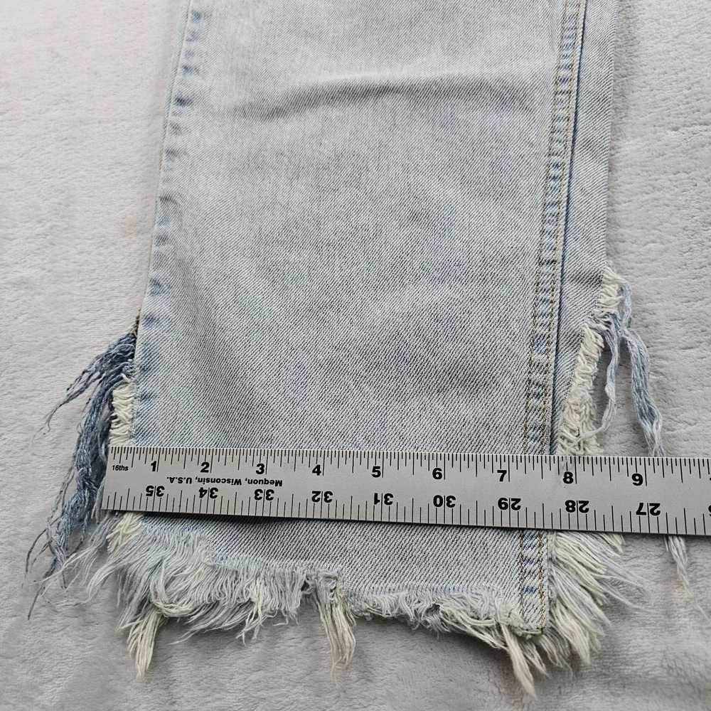 Vtg Levi's 560 Orange Tab Jeans 34x29 90s USA Loose Tapered Light Wash Raw Hem